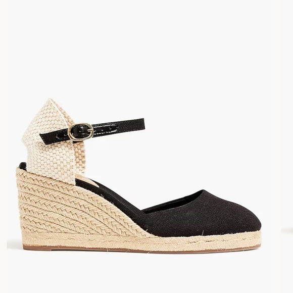 ✨NEW WITH BOX✨ J. Crew Ankle-strap Espadrille Wedges Size 10.5 - Picture 3 of 10